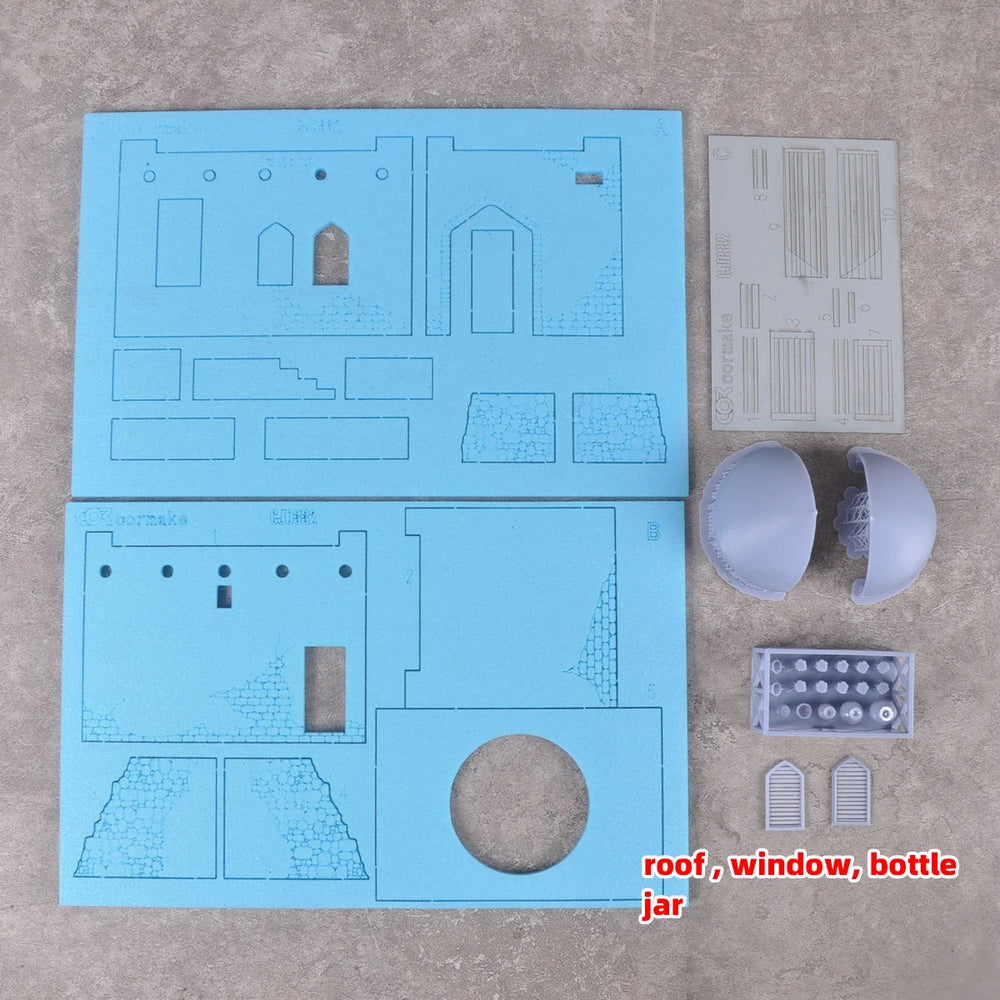 1/35 Arabian Traditional Adobe House, Resin Model Diorama Kit, Historical Theme, Unassembled and Unpainted