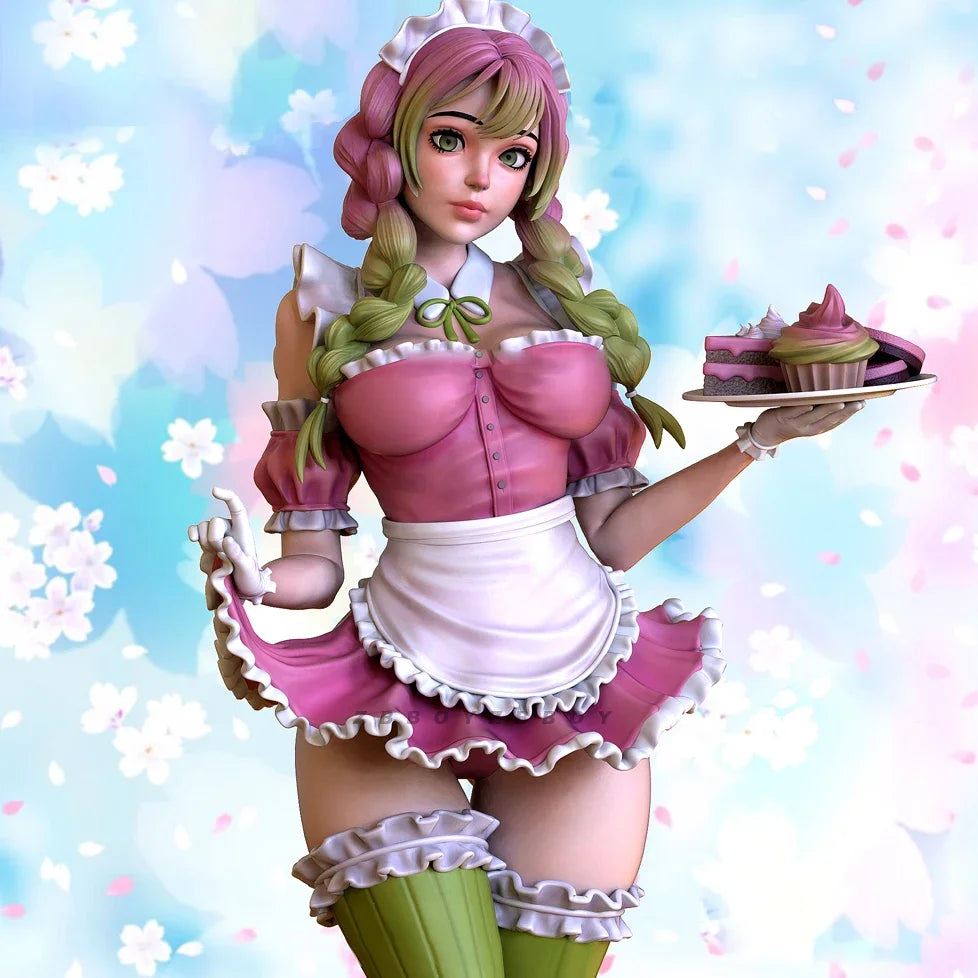 50mm Fantasy Female Maid, Resin Model Figure Kit, Fantasy Theme, Unassembled and Unpainted