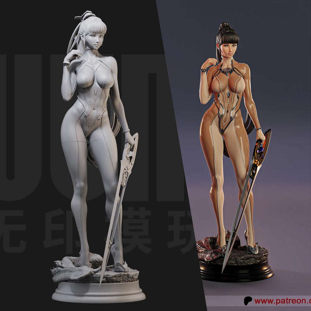 90mm Pin-Up Female Warriors, 8 Figures, Resin Model Figure Kit, Unassembled and Unpainted