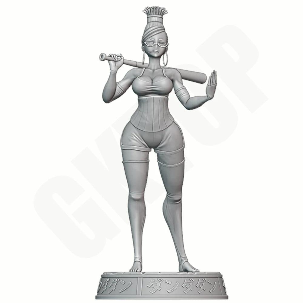 1/24 Warrior Girl with Launcher, Resin Model Figure Kit, Anime Theme, Unassembled and Unpainted