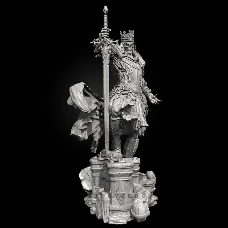 75mm Medieval Undead King, Resin Model Figure Kit, Unassembled and Unpainted