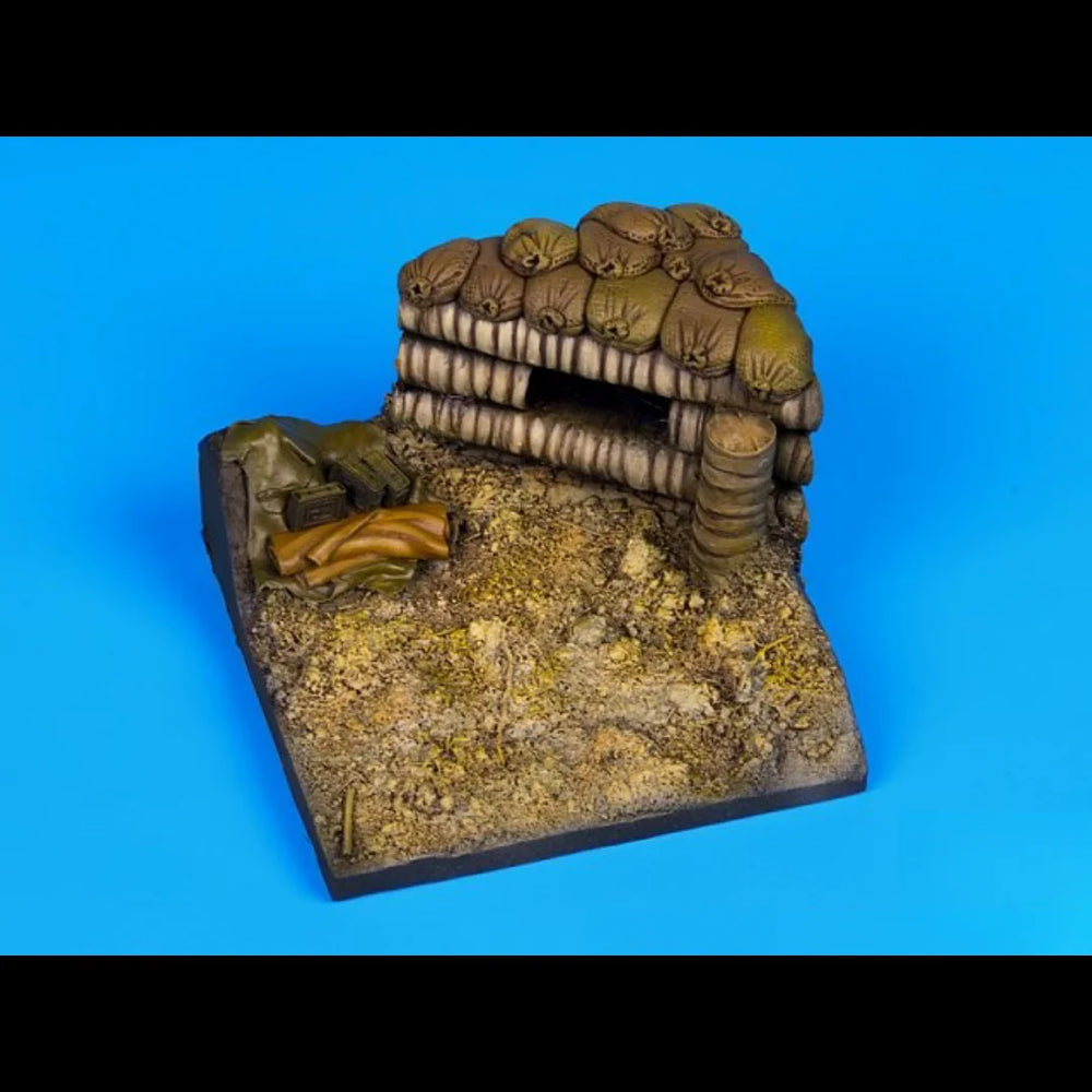 1/35 WWII Military Bunker Fortification, Resin Model Terrain Kit, Unpainted