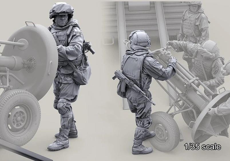 1/35 Modern Combat Squad in Tactical Assault, 4 Figures, Resin Model Figure Kit, Unassembled and Unpainted