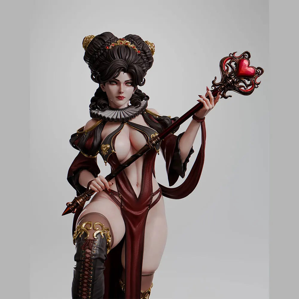 1/24 Sorceress with Orb Wand and Crowned Updo, Resin Model Figure Kit, Fantasy Theme, Unassembled and Unpainted