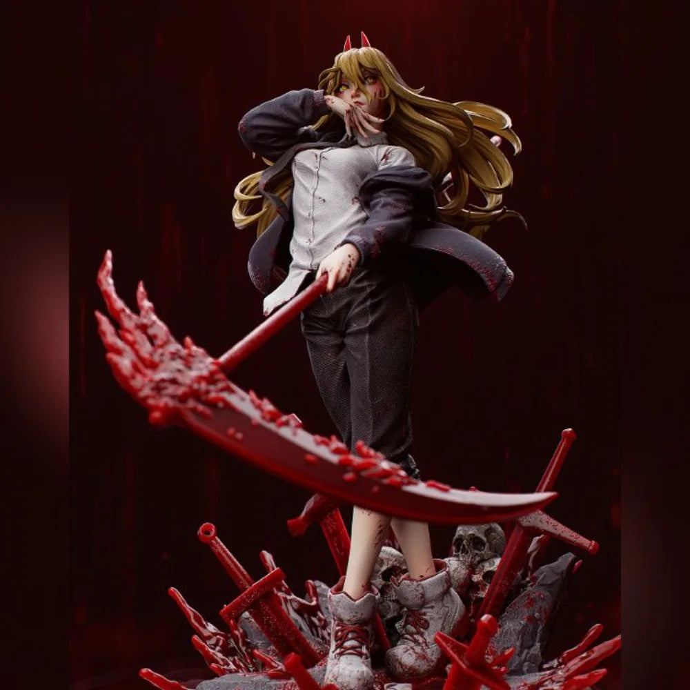 Blood Demon Female with Red Horns, Resin Model Figure Kit, Fantasy Theme, Unassembled and Unpainted