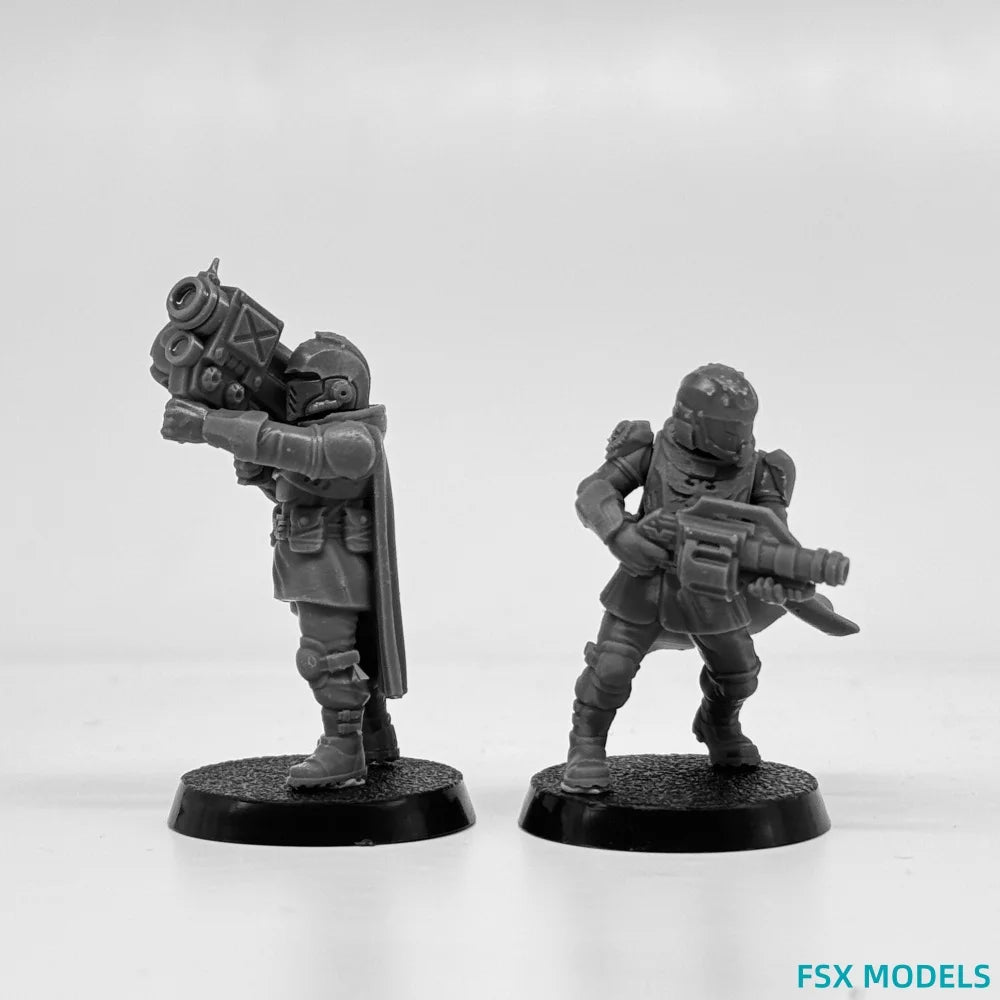 28mm Military Power Armor Squad, 10 Figures, Resin Model Figure Kit, Sci-Fi Theme, Unassembled and Unpainted