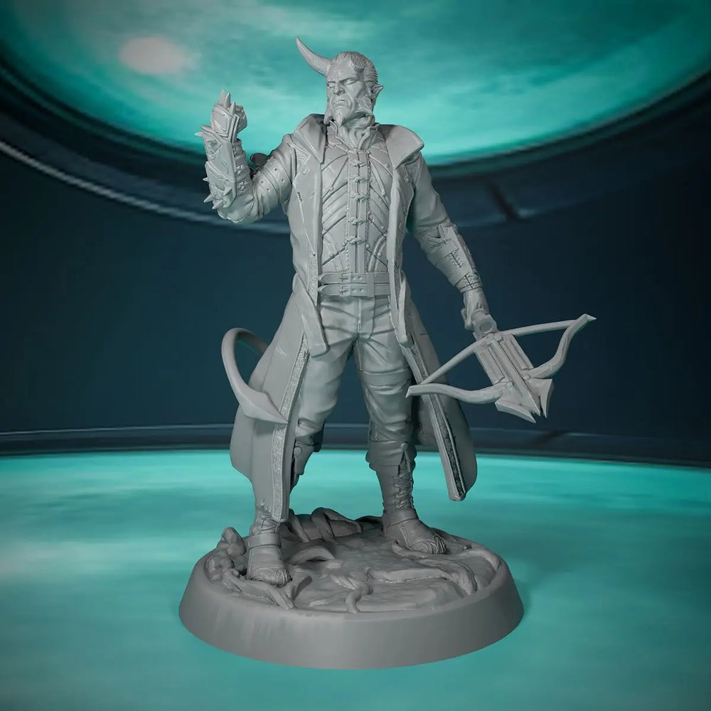 75mm Tevius Shooter Warrior, Resin Model Figure Kit, Fantasy Theme, Unassembled and Unpainted