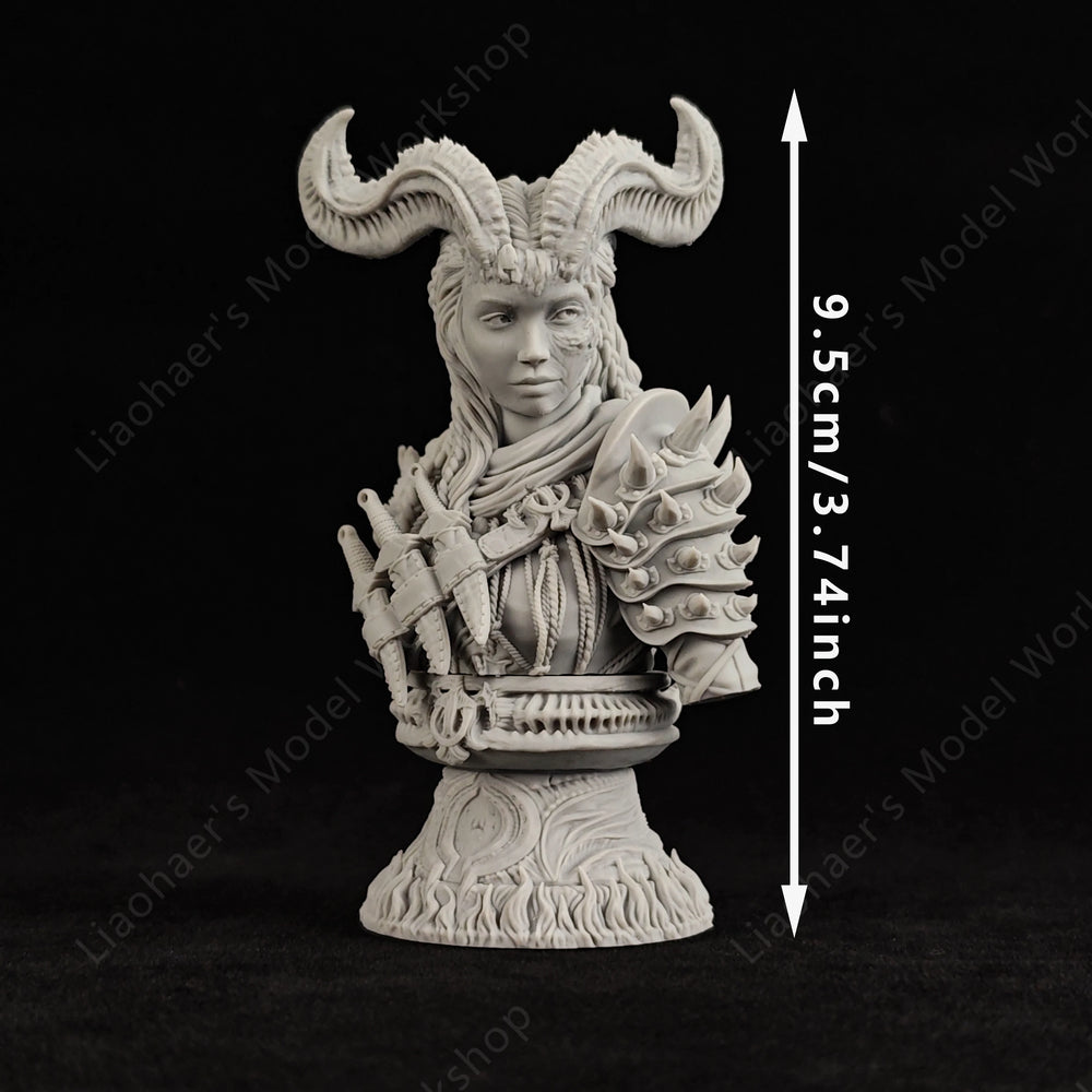 1/10 Dark Fantasy Demon Girl, Resin Model Bust Kit, Fantasy Theme, Unassembled and Unpainted