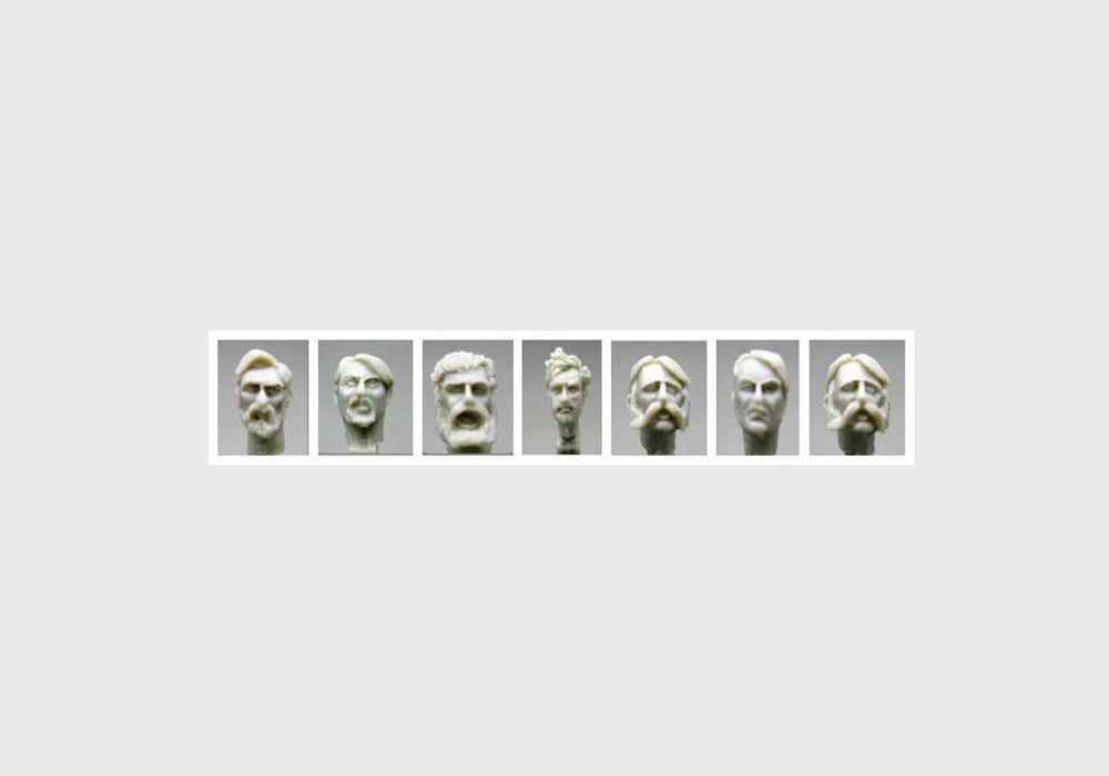 1/35 WWII Civilian Heads, 7 Figures, Resin Model Figure Kit, Unassembled and Unpainted