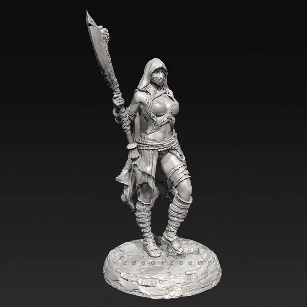 90mm Tribal Female Chief, Resin Model Figure Kit, Fantasy Theme, Unassembled and Unpainted
