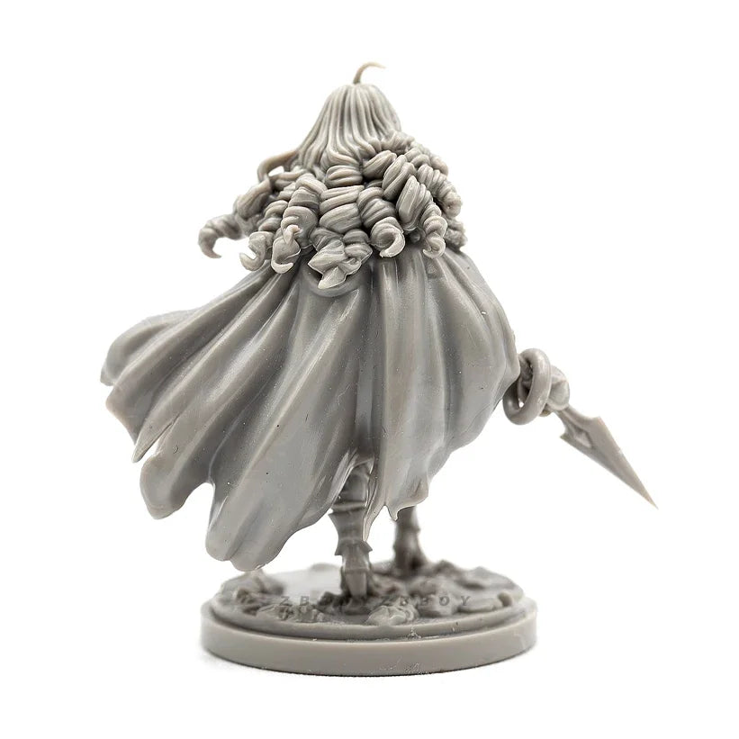 38mm Armored Fantasy Warrior with Dual Spears, Resin Model Figure Kit, Fantasy Theme, Unassembled and Unpainted