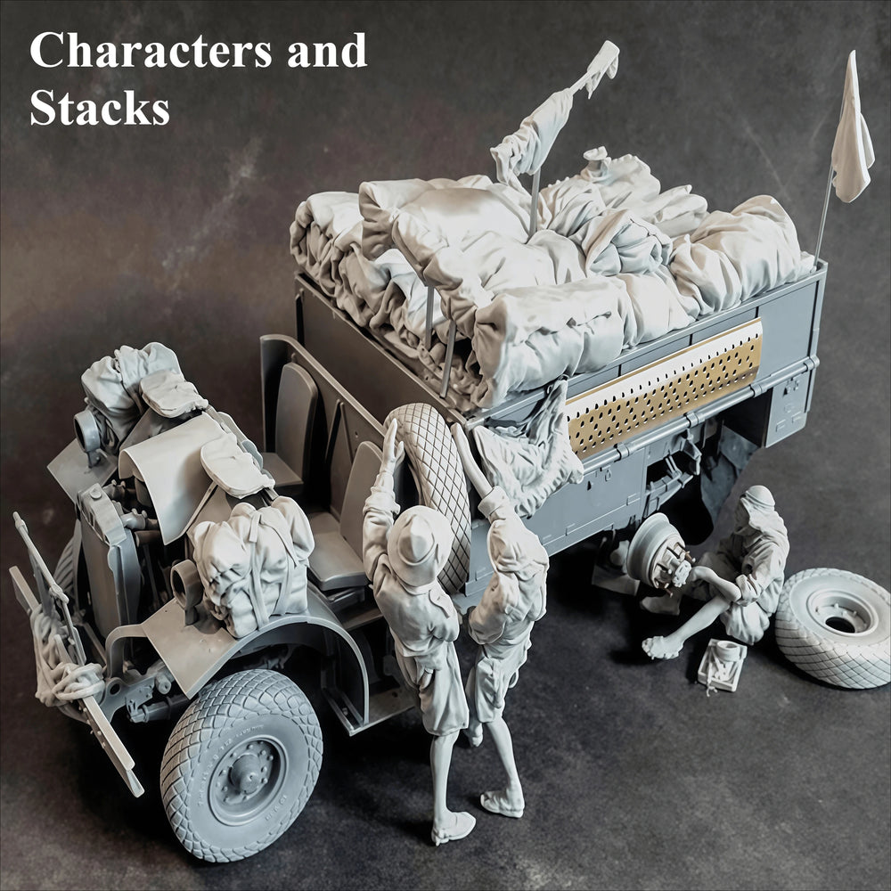 1/35 Modern Industrial Workers, 3 Figures, Resin Model Figure Kit, Historical Theme, Unassembled and Unpainted