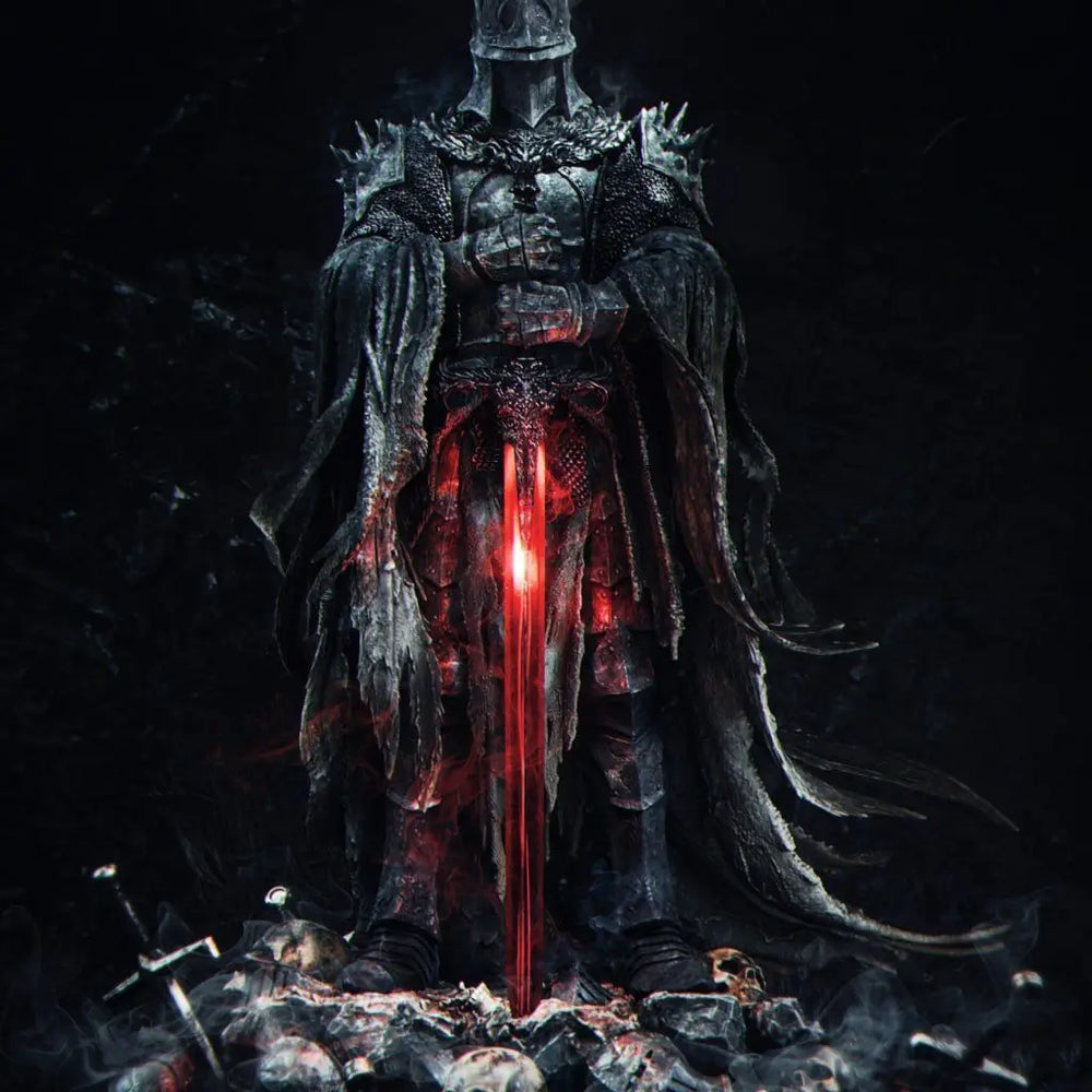 240mm Medieval Dark Fantasy Armored Knight, Resin Model Figure Kit, Unassembled and Unpainted