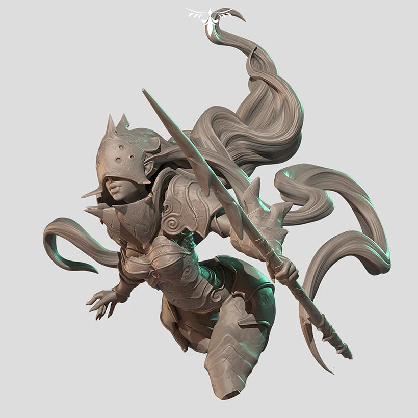1/10 Winged Horned Fantasy Woman, Resin Model Bust Kit, Fantasy Theme, Unassembled and Unpainted