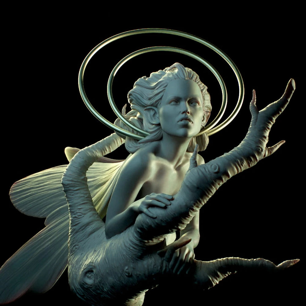 1/10 Fairy Angel, Resin Model Bust Kit, Fantasy Theme, Unassembled and Unpainted