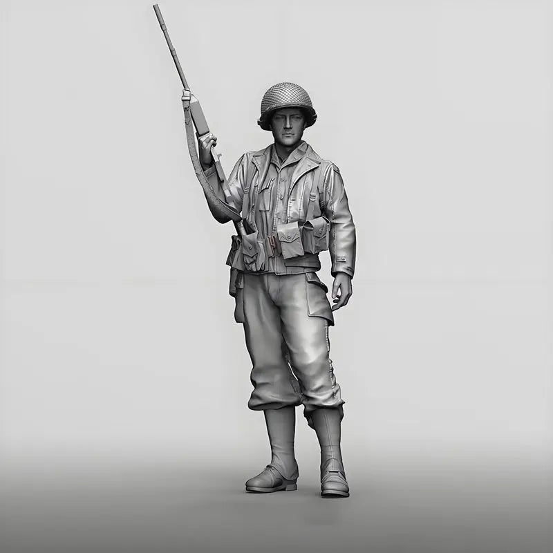 1/16 WWII Gunner Soldier, Resin Model Figure Kit, Unassembled and Unpainted