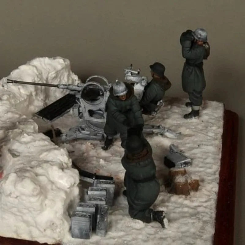 1/35 Modern Military Artillery Team, 4 Figures, Resin Model Figure Kit, Unassembled and Unpainted