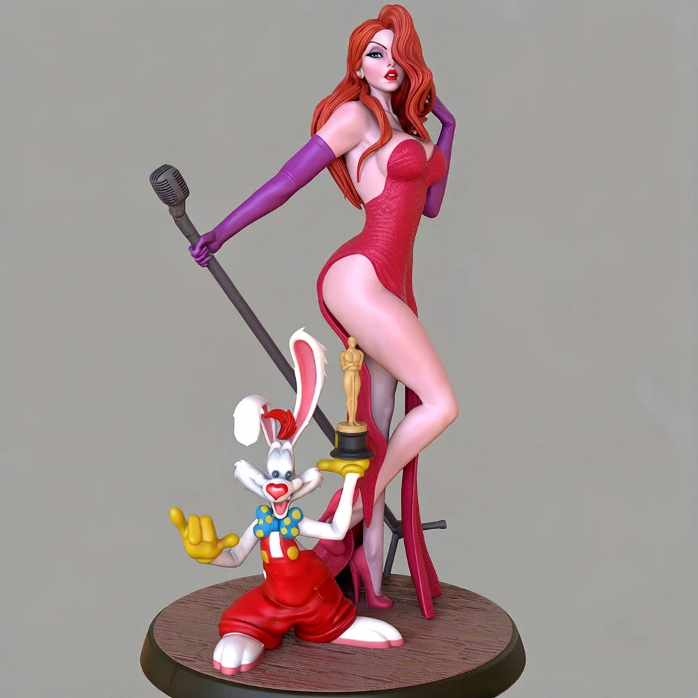 1/24 Performer with Companions, 2 Figures, Resin Model Figure Kit, Unassembled and Unpainted