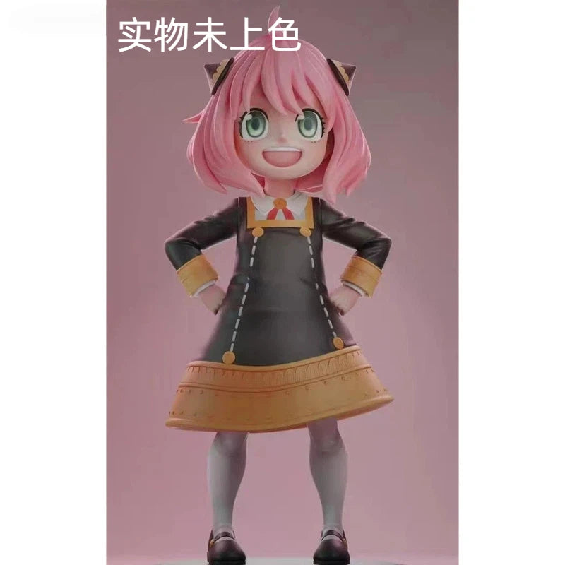 100mm Anya Forger-Style Kawaii Girl, Resin Model Figure Kit, Anime Theme, Unassembled and Unpainted