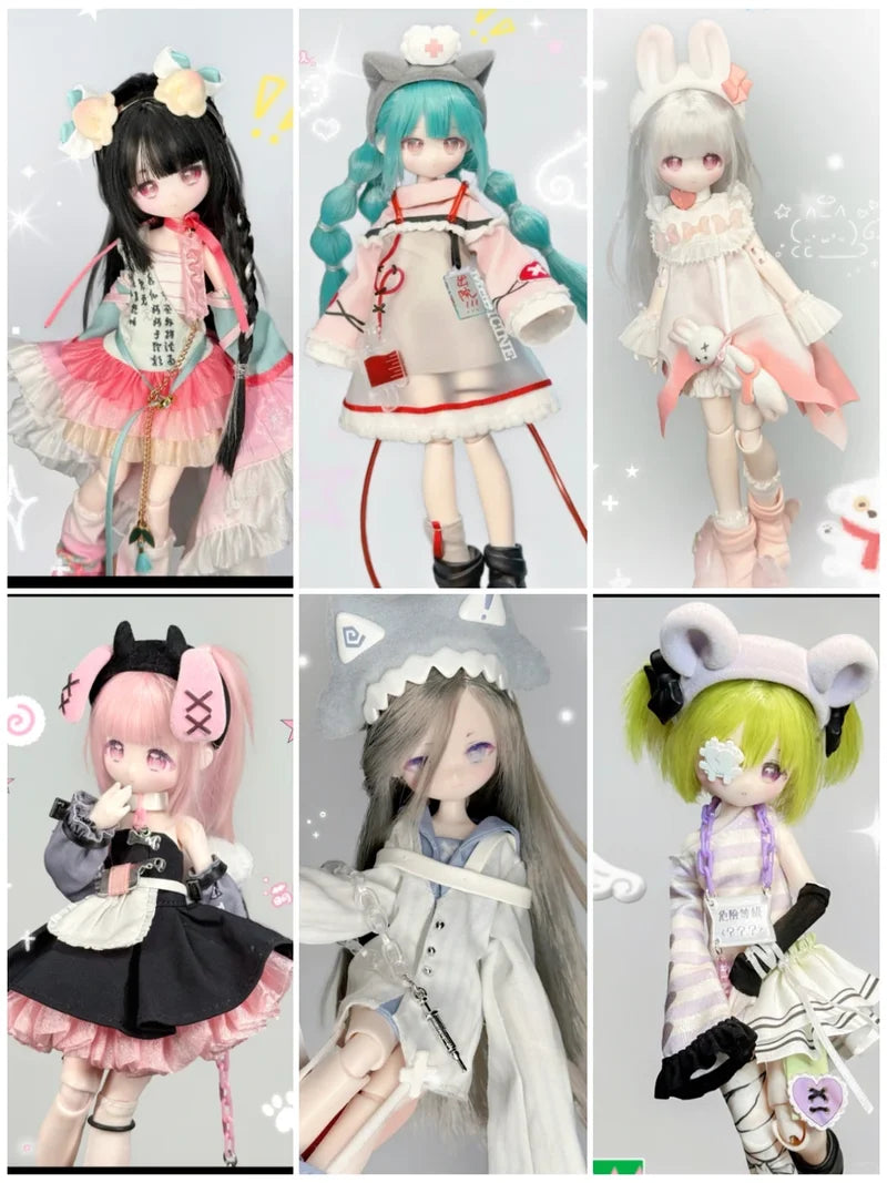 1/8 Cute Ghost BJD Doll, Resin Model Figure Kit, Anime Theme, Unassembled and Unpainted