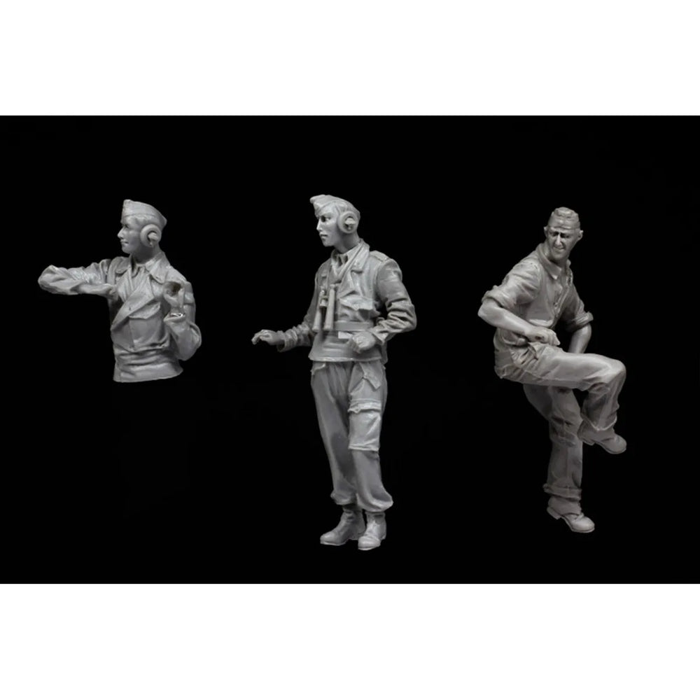 1/35 WWII German Panther Commander Crew Normandy 1944, 3 Figures, Resin Model Figure Kit, Unassembled and Unpainted