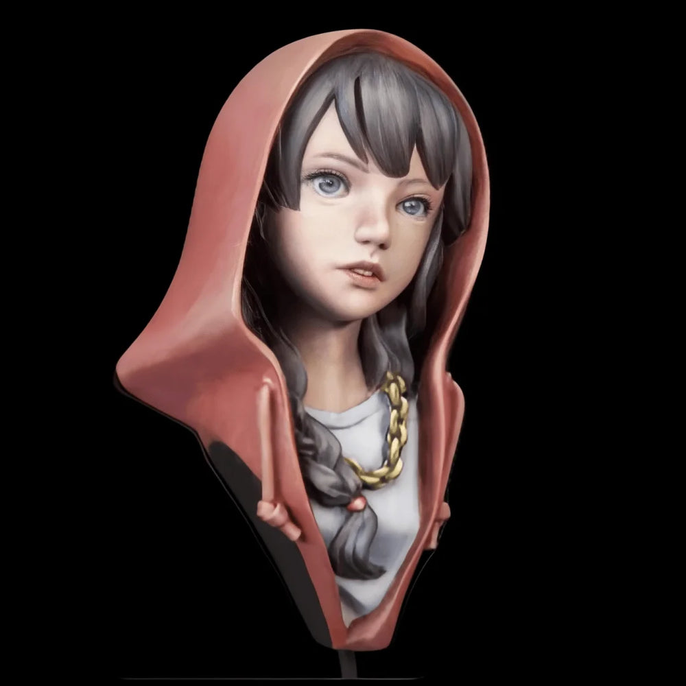 65mm Female Character Busts, 4 Figures, Resin Model Bust Kit, Anime Theme, Unassembled and Unpainted