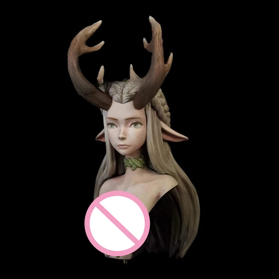 60mm Forest Princess, Resin Model Bust Kit, Fantasy Theme, Unassembled and Unpainted