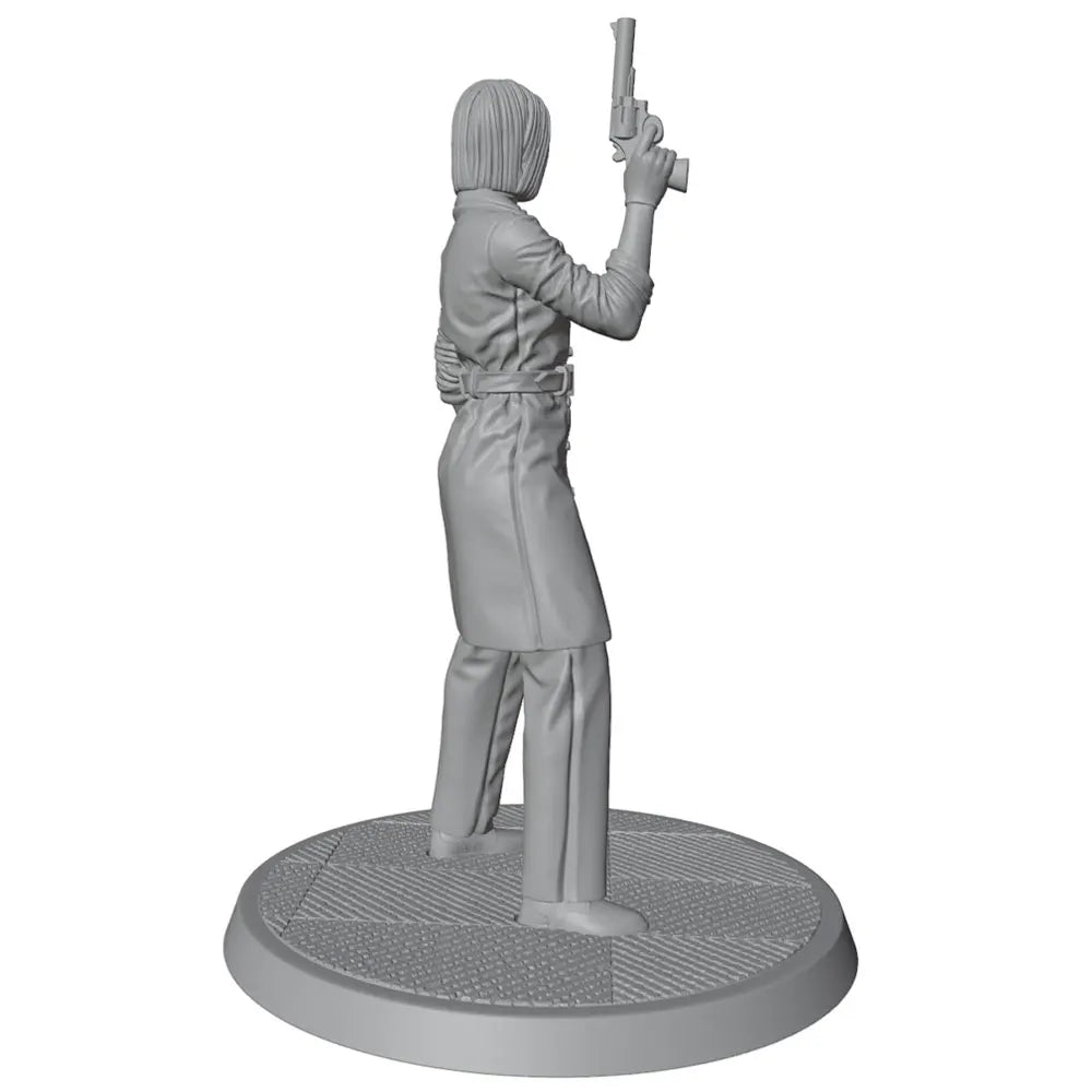 75mm Modern Female Tactical Operator with Raised Rifle, Resin Model Figure Kit, Unassembled and Unpainted
