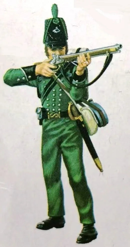 1/32 Napoleonic Prussian Officer with Rifle and Bayonet, Resin Model Figure Kit, Unassembled and Unpainted