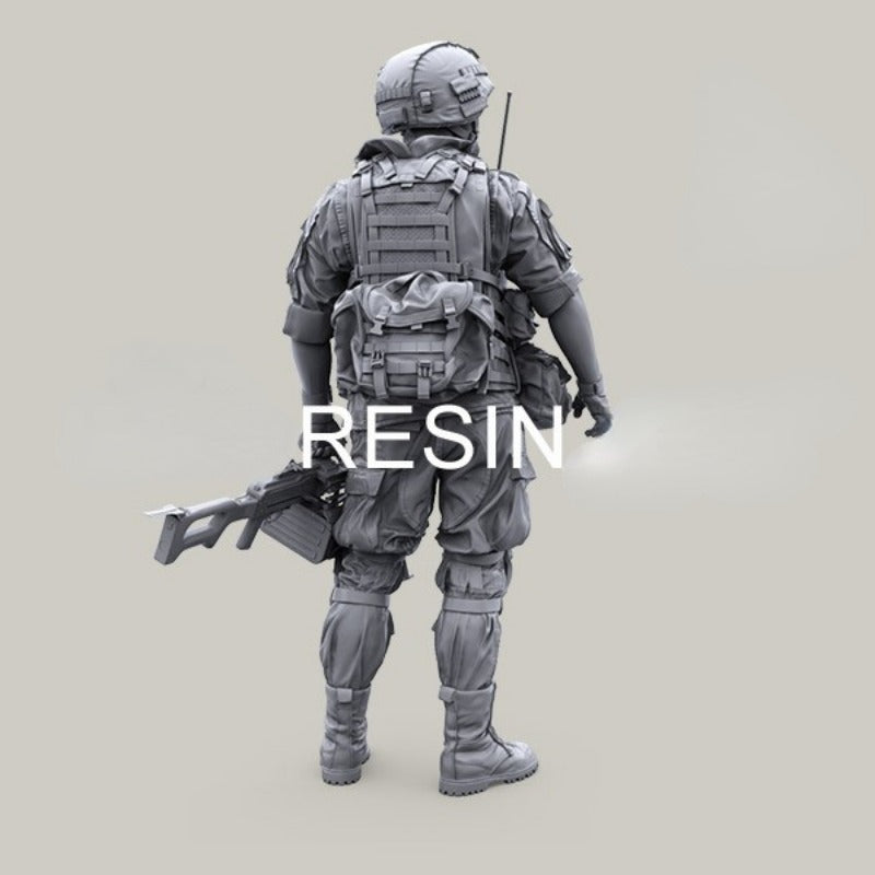 1/35 Modern Russian PKM Gunner, Resin Model Figure Kit, Unassembled and Unpainted