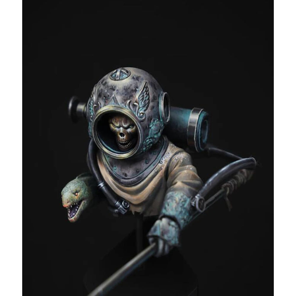 1/10 Dark Fantasy Skull Warrior, Resin Model Bust Kit, Fantasy Theme, Unassembled and Unpainted