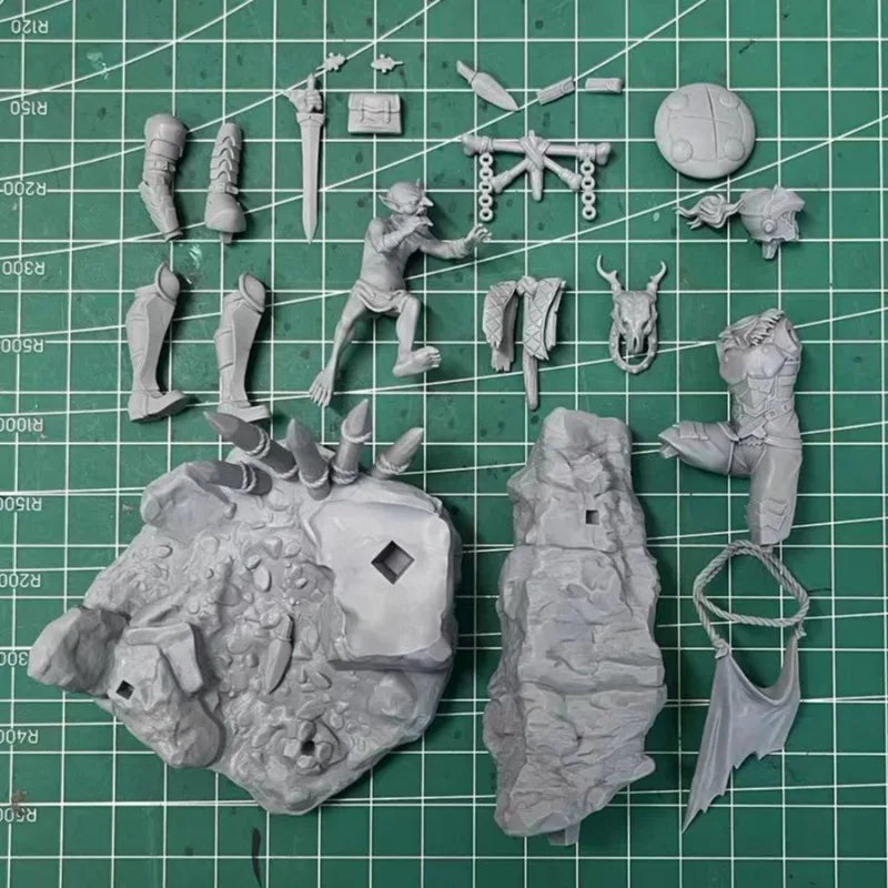 1/24 Orc Warrior with Club, Resin Model Figure Kit, Fantasy Theme, Unassembled and Unpainted