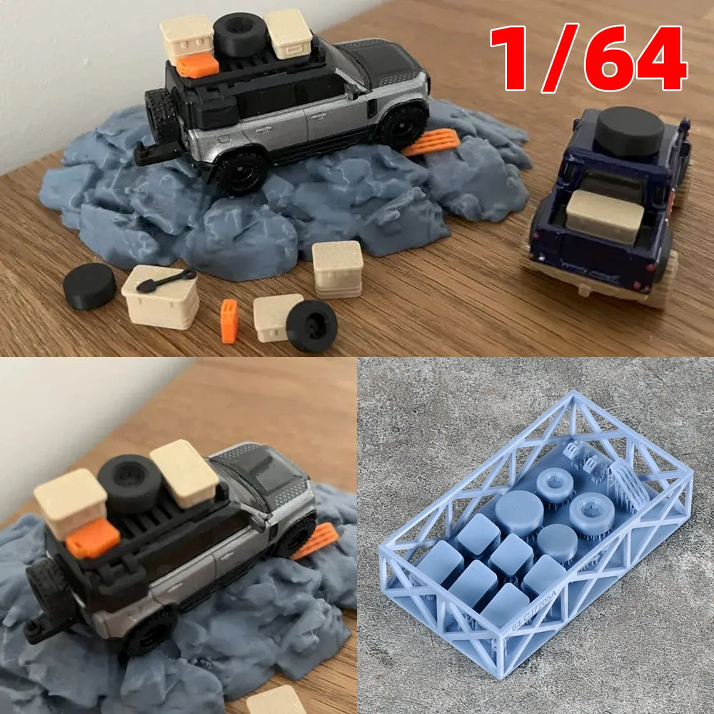 1/64 Modern Off-Road Vehicle, Resin Model Diorama Kit, Unassembled and Unpainted