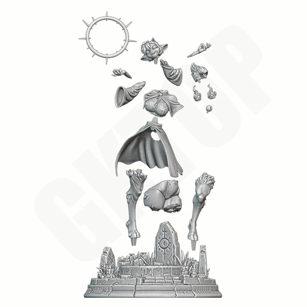 1/24 Cult Leader Anthro Lamb, Resin Model Figure Kit, Fantasy Theme, Unassembled and Unpainted