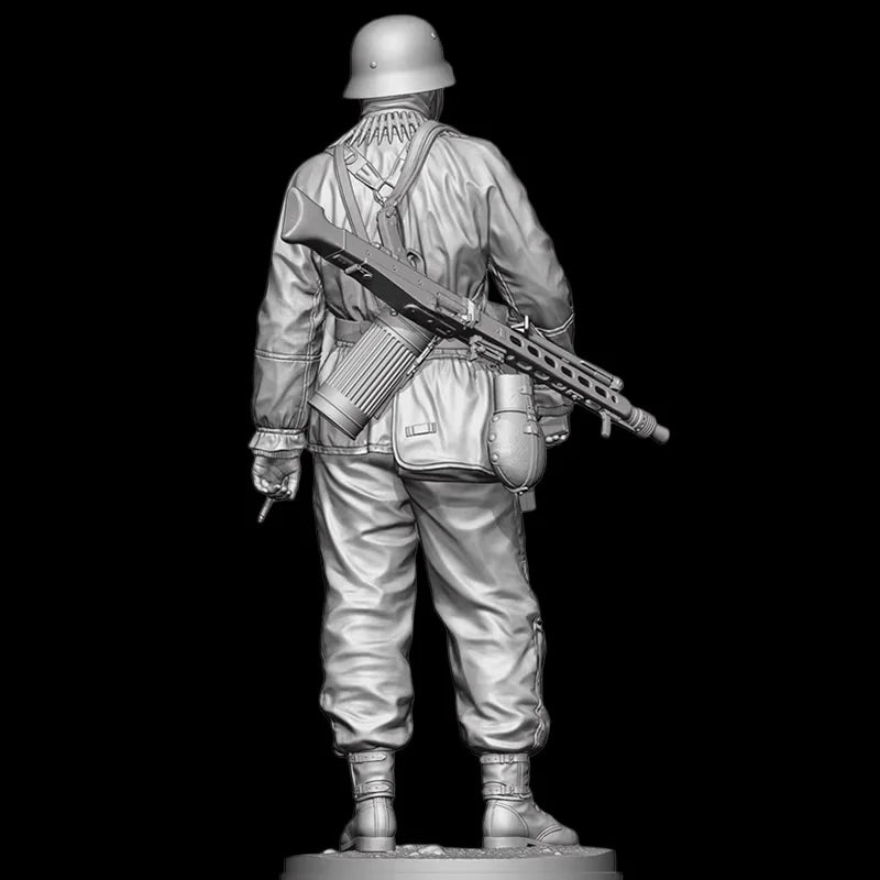 1/16 WWII German Soldier Commander, Resin Model Figure Kit, Unassembled and Unpainted