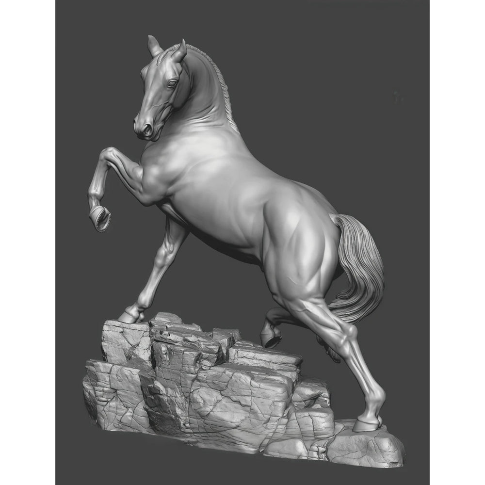 54mm Realistic Horse, Resin Model Creature Kit, Wildlife Theme, Unassembled and Unpainted