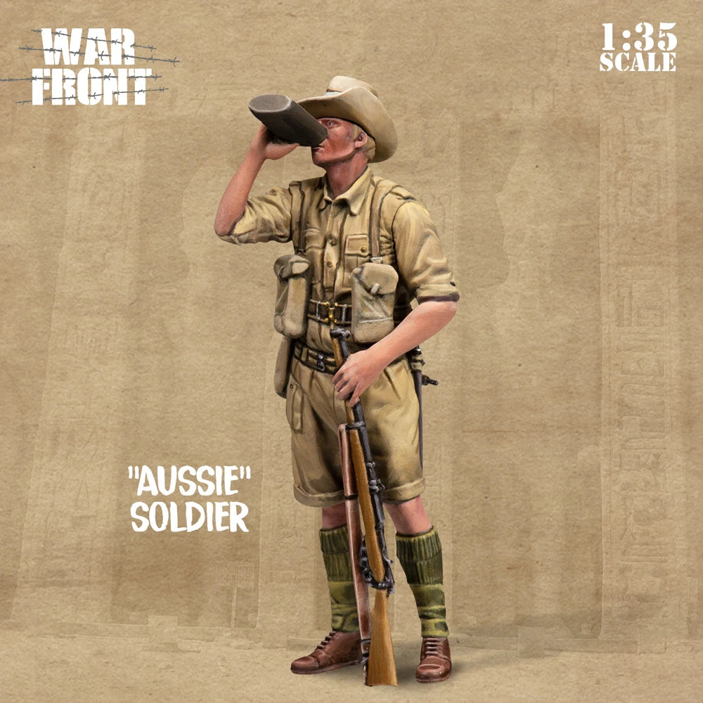 1/35 WWI British & Commonwealth, 3 Figures, Resin Model Figure Kit, Unassembled and Unpainted