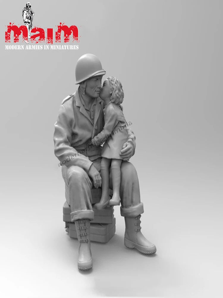 1/16 Romantic Couple, 2 Figures, Resin Model Figure Kit, Historical Theme, Unassembled and Unpainted