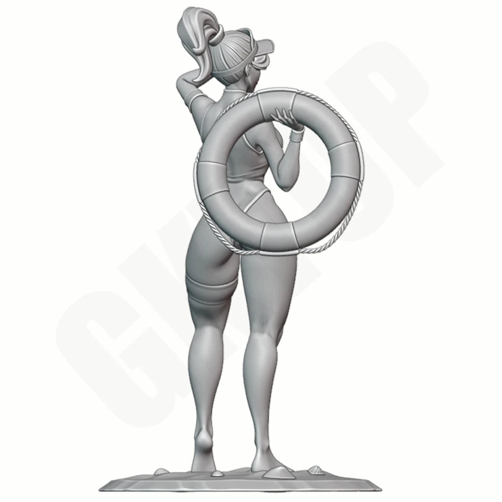 1/24 Modern Beach Lifeguard, Resin Model Figure Kit, Unassembled and Unpainted