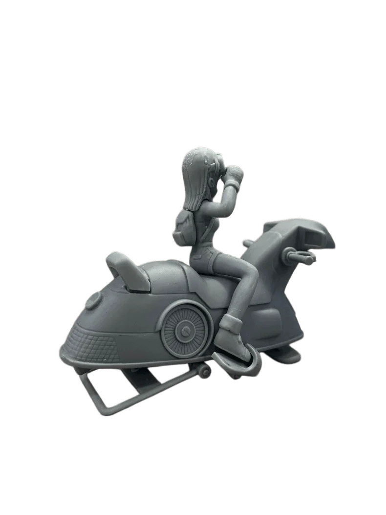 Cyberpunk Female Biker — 85mm Resin Figure