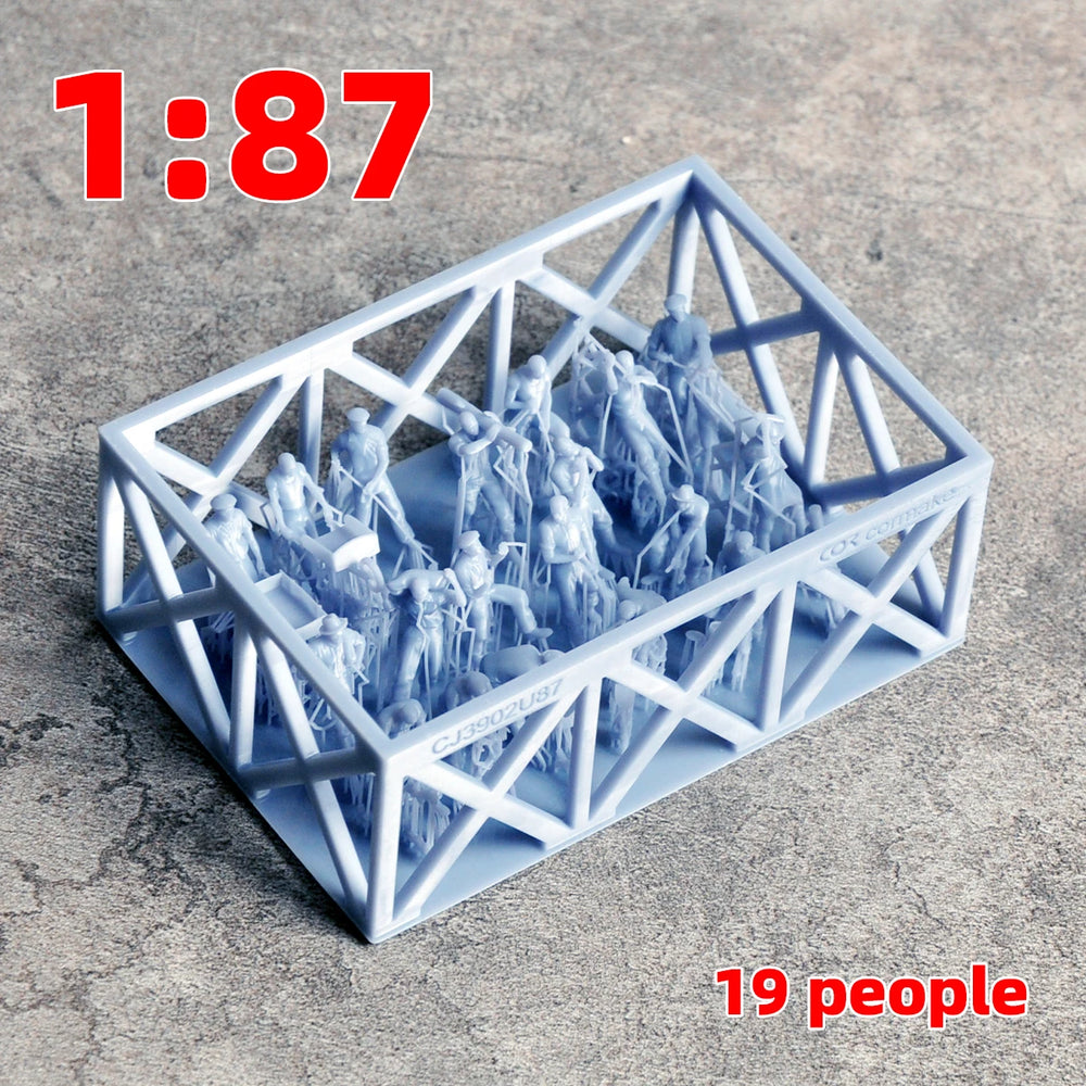 1/35 Modern Civilian Workers, 12 Figures, Resin Model Figure Kit, Unassembled and Unpainted