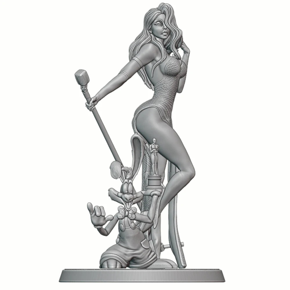 1/24 Performer with Companions, 2 Figures, Resin Model Figure Kit, Unassembled and Unpainted