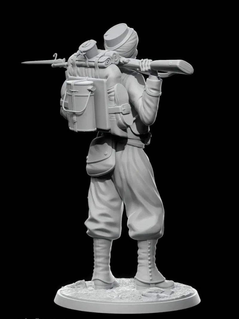 1/24 WWI French Tirailleur, Resin Model Figure Kit, Unassembled and Unpainted