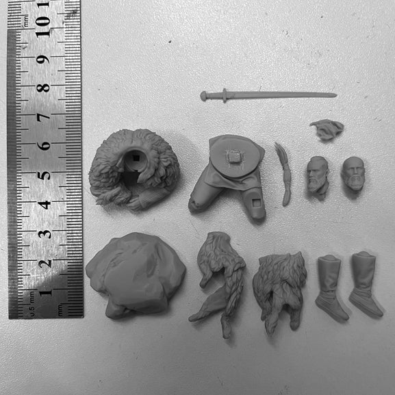 1/24 Medieval Viking Bjorn Ironside, Resin Model Figure Kit, Unassembled and Unpainted