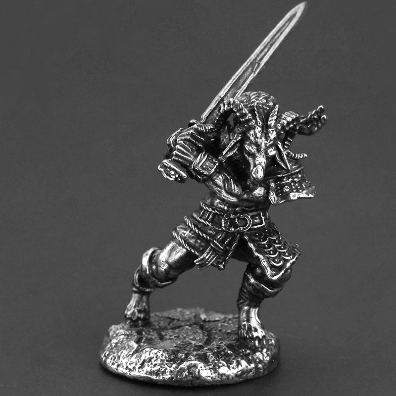 32mm Sheephead Demon Warriors, 6 Figures, Resin Model Figure Kit, Fantasy Theme, Unassembled and Unpainted