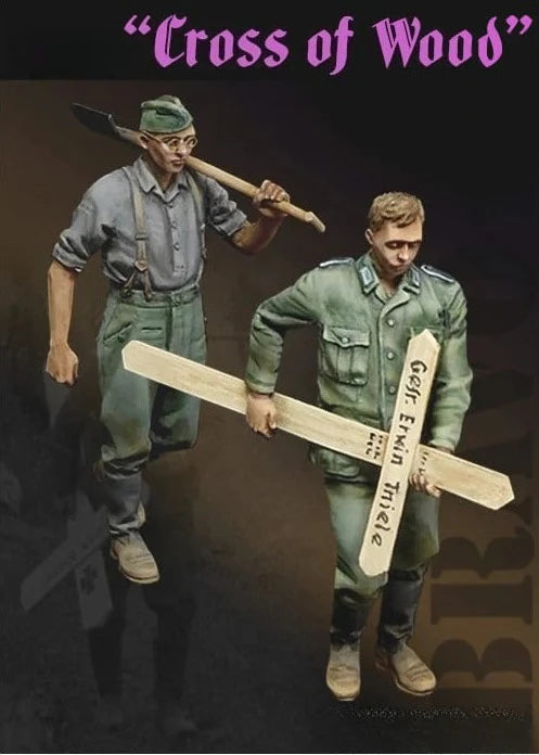 1/35 WWII Infantry, 2 Figures, Resin Model Figure Kit, Unassembled and Unpainted
