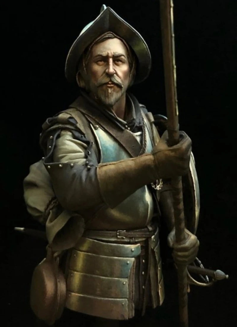 1/10 Ancient Spanish Warrior, Resin Model Bust Kit, Unassembled and Unpainted