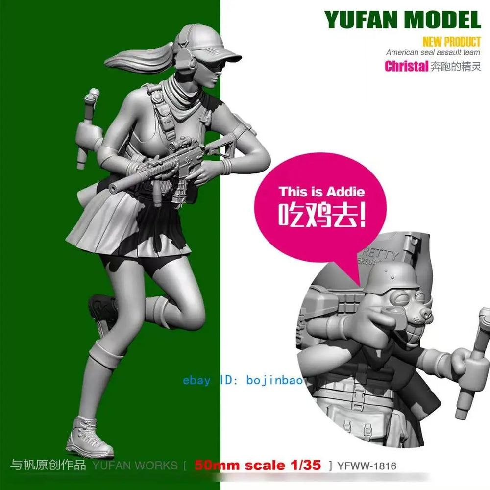 1/35 Female Fantasy Warriors, 2 Figures, Resin Model Figure Kit, Fantasy Theme, Unassembled and Unpainted