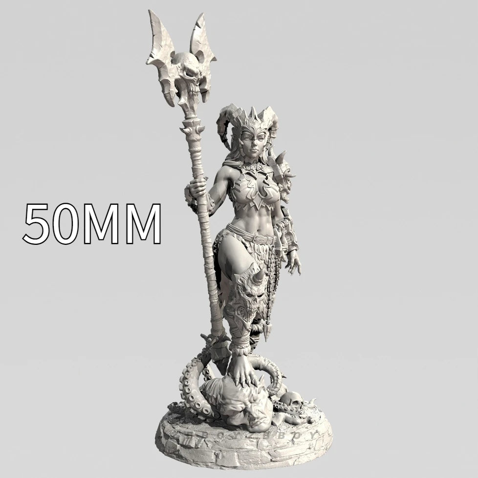 38mm Witch Warriors, 3 Figures, Resin Model Figure Kit, Fantasy Theme, Unassembled and Unpainted