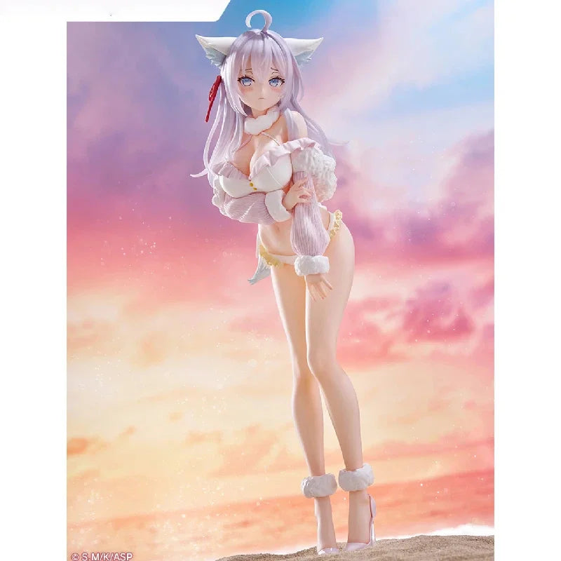 Ellie Fox with Cat Ears, Resin Model Figure Kit, Anime Theme, Unassembled and Unpainted